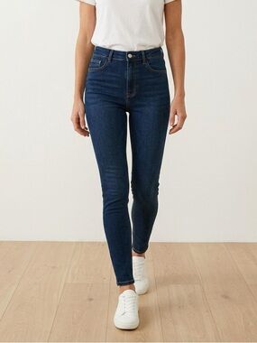 Zara Blue Skinny Jeans High-Rise Stretch | Size 6